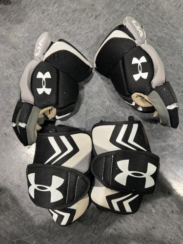 Used Under Armour Lacrosse Gloves & Elbows