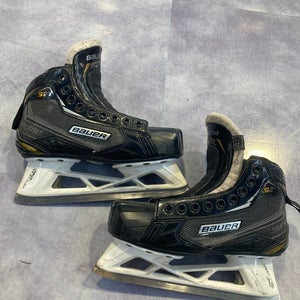 Used Intermediate Bauer Supreme S27 Hockey Goalie Skates Extra Wide Width Size 4.5