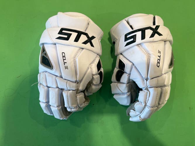 Used STX Cell IV Lacrosse Gloves Medium