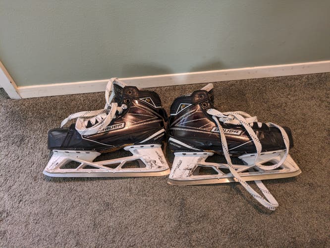 Used Senior Bauer Supreme 1S Hockey Goalie Skates Size 8, EE Width