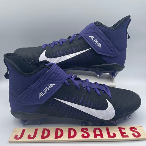 Nike Alpha Menace Pro 2 Mid Football Cleats Purple Black BV3945-500 Men’s Sz 15  New