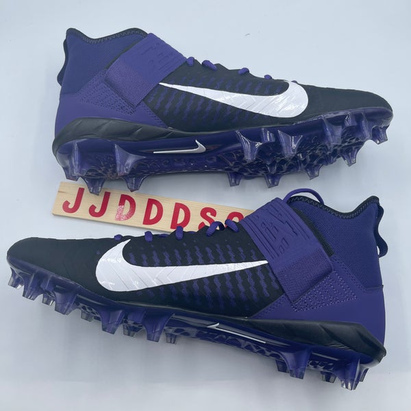 Nike Alpha Menace Pro Mid Football Cleats Purple Black BV3945