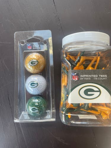 NFL Green Bay Packers Golf balls and tees