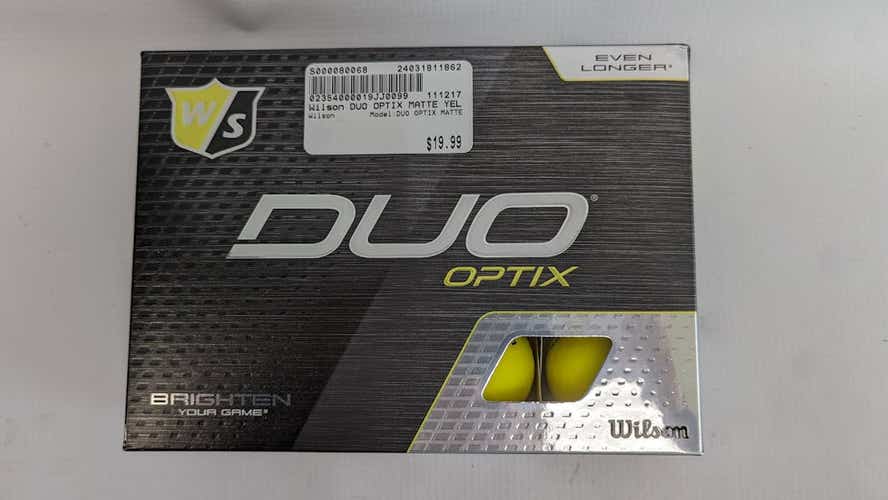 Used Wilson Duo Optix Matte Golf Balls
