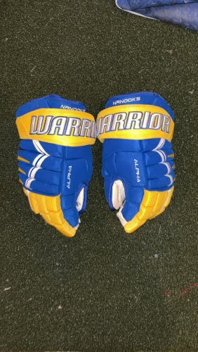 Used  Warrior 15" Pro Stock Alpha Pro Gloves