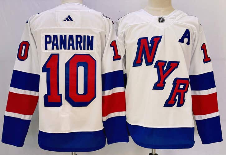 New York Rangers 10 Artemi Panarin Stadium Series White Ice Hockey Jersey size 50