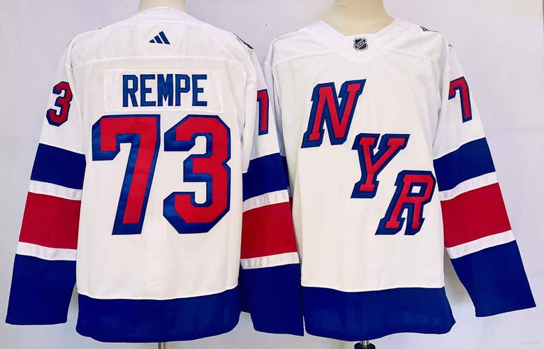 New York Rangers 73 Matt Rempe Stadium Series White Ice Hockey Jersey size 54