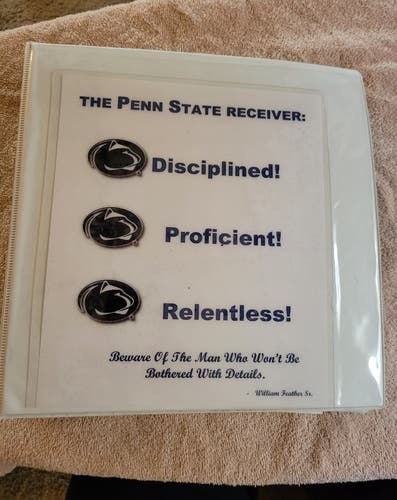Penn State Football 2003 Wide Receivers Guide Binder