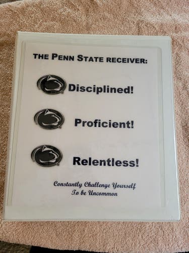 Penn State Football Wide Receivers Guide Binder