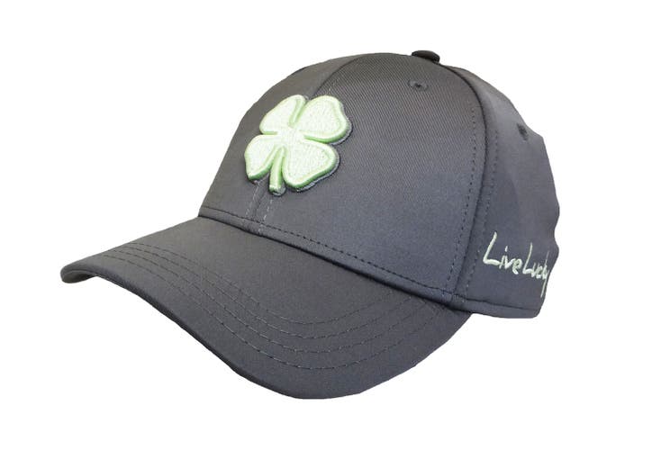 NEW Black Clover Premium Clover #101 Spring Green/Charcoal Fitted S/M Golf Hat