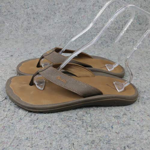 Olukai Ohana  Mens 11.5 Sandals Brown  Dark Java Flip Flops Beach Summer Shoes