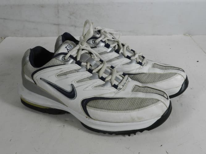 2005 Nike Air Max Soft Spike Golf Cleats White/Grey 312400-141 Mens Shoe Size 8