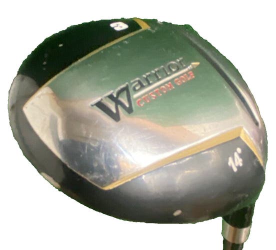 Warrior Golf 3 Wood Active Channel 14* RH Plus 2 Inches Stiff Graphite 45" Long