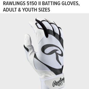 Used Medium Rawlings 5150 Batting Gloves