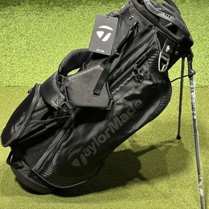 TaylorMade 2023 Pro Stand Carry 8-Way Golf Bag Black w/ Rain Hood New #93225