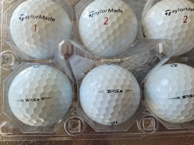 Used TaylorMade TP5X Balls 12 Pack (1 Dozen)