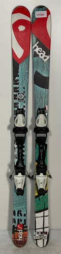 Used Kid's HEAD 137cm Souphead Skis With Head LRX 7.5 Bindings (SY1760)