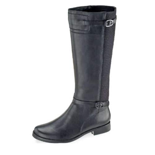 Aetrex Adult Womens Chelsea EB90 Size 8.5M Black High Riding Boots NIB