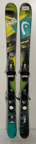 Used Kid's HEAD 127cm Souphead Twin Tip Skis With Tyrolia SLR 7.5 Bindings (SY1761)