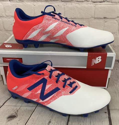 New Balance MSFUDFWO Furon Pro Men's Soccer Cleats Colors White Blue Red US 8.5