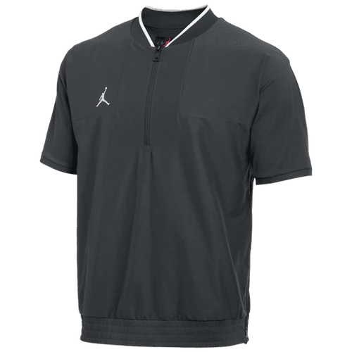 Air Jordan Men's Coaches Short Sleeve Lightweight Jacket Antracite Gray Large