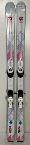 Used Kid's Volkl 160cm Chica Skis With Atomic EVO X7 Bindings (SY1775)