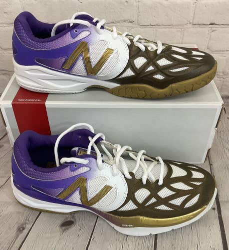 New Balance MC996GSW Men's Tennis Shoes White Purple Gold US Size 10.5 NIB