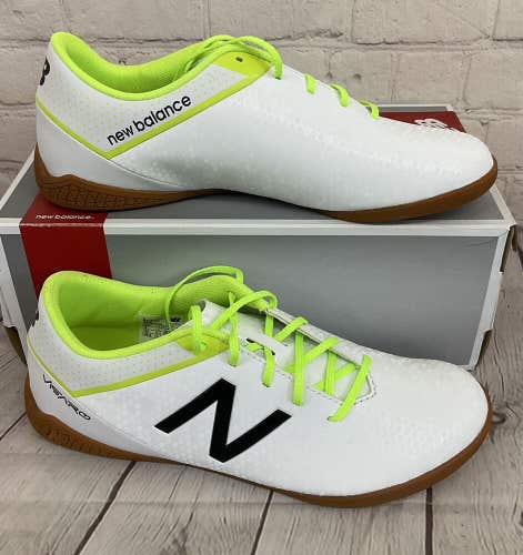 New Balance MSVRCIWT Men's Indoor Soccer Shoes White Yellow Black US Size 8.5