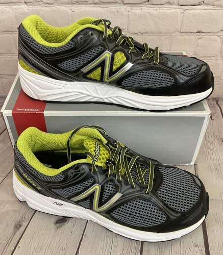 New Balance M840BG2 Men's Running Shoes Black Grey Neon Green White US Size 11.5