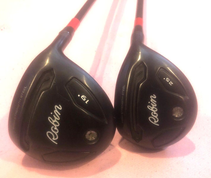 Robin Golf Club 19* Fairway Wood & 25* Hybrid Ladies Graphite *NICE*