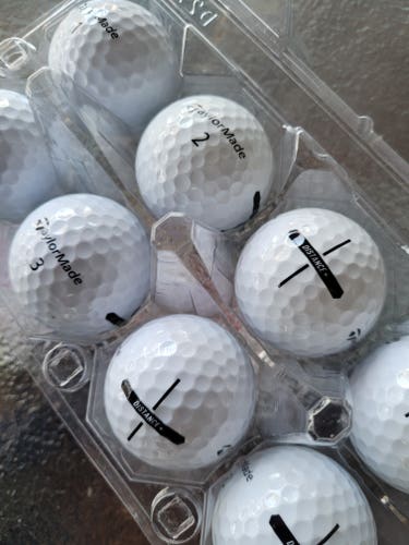 Used TaylorMade Distance + Balls 12 Pack (1 Dozen)