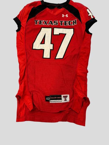 NCAA Texas Tech Red Raiders #47 Game Used Worn Jersey NNOB Under Armor Size 40