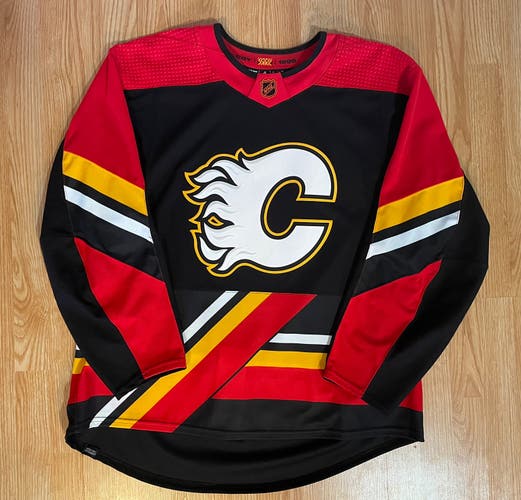 Calgary Flames Team Issued Reverse Retro 2.0 MIC Jersey Size 58