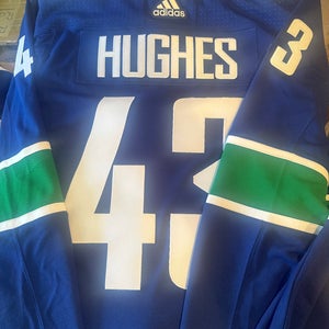 Vancouver Canucks Quinn Hughes Home Adidas Jersey-brand new size 60 XXXL