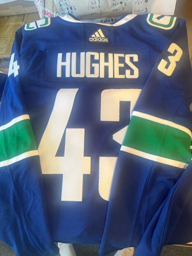 Vancouver Canucks Quinn Hughes Home Adidas Jersey-brand new size 60 XXXL
