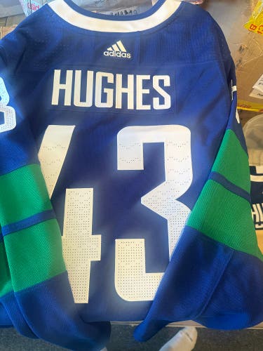 Vancouver Canucks Quinn Hughes Adidas Stick Jersey-brand new size 60 XXXL