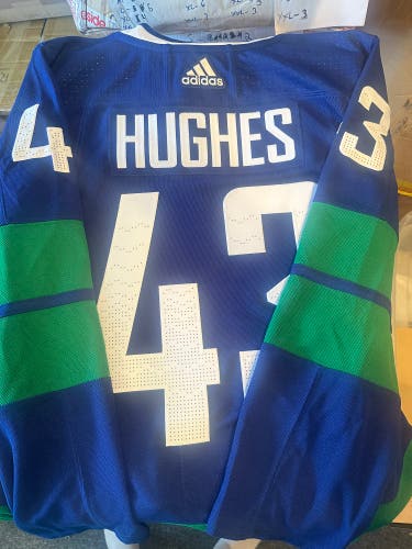 Vancouver Canucks Quinn Hughes Adidas Jersey-size 46 Small