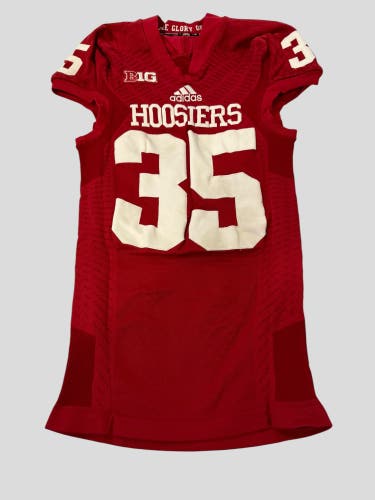 NCAA Indiana Hoosiers Jersey #35 Adidas Game Used / Worn Football Jersey Size Medium