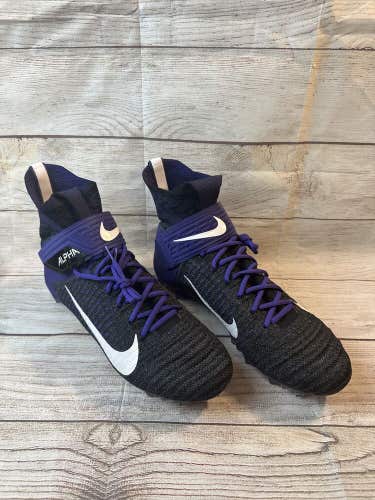 Nike Alpha Menace Elite 2 Flyknit Football Cleats BV2077-011 Men’s US 12.5 NEW