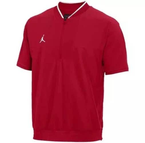 Nike Air Jordan SS Coaches Golf Training 1/4 Jacket Mens Sz L Crimson CV5858-613