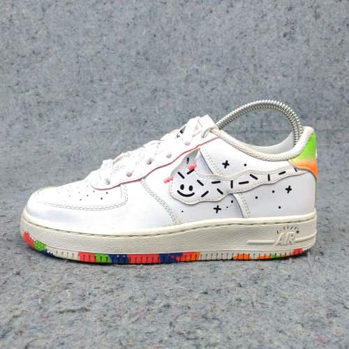 Nike Air Force 1 Low LV8 Boys 4.5Y Shoes Drawing Doodling Sneakers White AF1