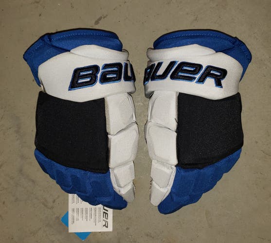 Winnipeg Jets Reverse Retro Bauer Supreme Ultrasonic Gloves 14" Pro Stock