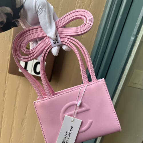 Brand new 100% authentic Telfar Small Pink Shopping Bag
