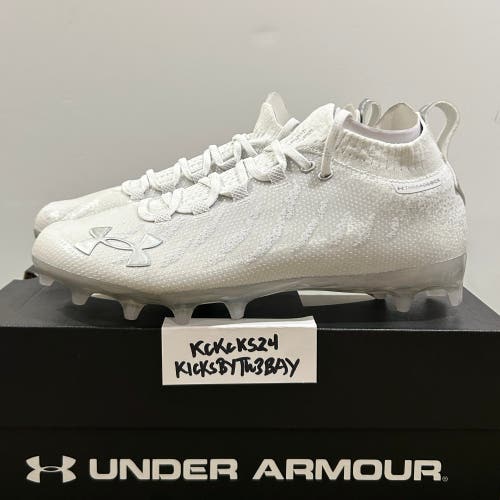 Under Armour Spotlight Lux MC Football Cleats White Size 9 Mens 3022654-100