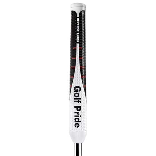 Golf Pride Reverse Taper Pistol Putter Grip (White/Black, Large) 2024 NEW