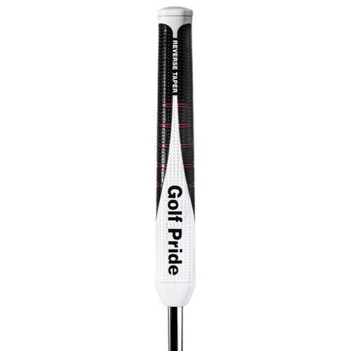 Golf Pride Reverse Taper Round Putter Grip (White/Black, Medium) 2024 NEW