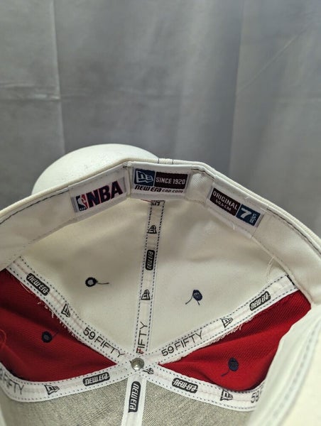 NWS Vintage Detroit Pistons NBA Logo man Pinwheel New Era 59fifty 7 5/8 MUSA