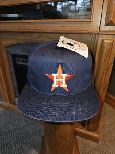 NEW Vintage Houston Astros MLB Sports Plain Logo Hat Cap Vtg Baseball Snapback