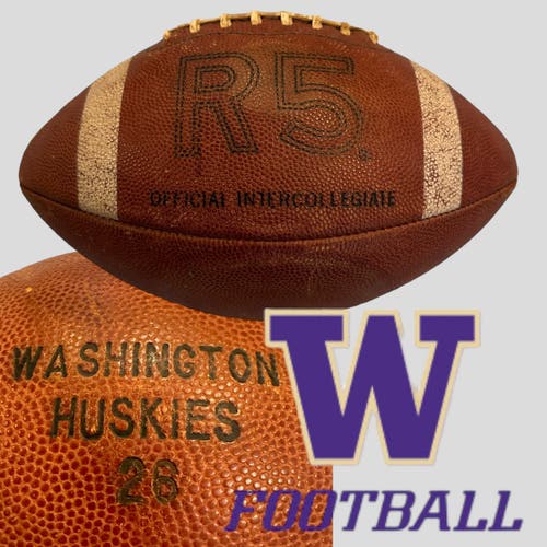 NCAA Washington Huskies Vintage 80’s Rawlings Game Used / Team Issued Football