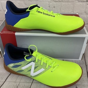 New Balance JSFUDITP Boy's Indoor Soccer Shoes Color Lime Green Blue US Size 6 M